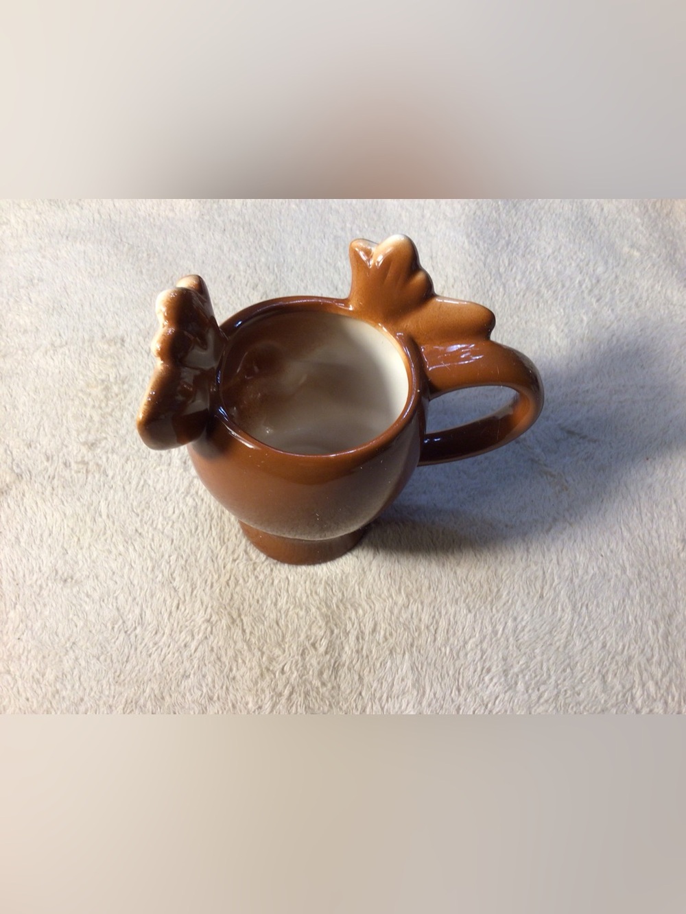 Pottery Barn Brown and Cream Deer Face Mug - Picture 3 of 4